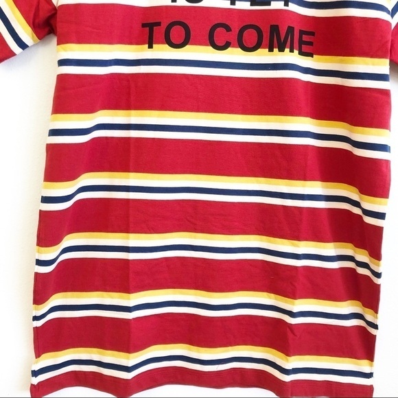 URBAN OUTFITTERS NWT Oversized Striped Graphic Text Top Size Large / XL - Picture 8 of 16